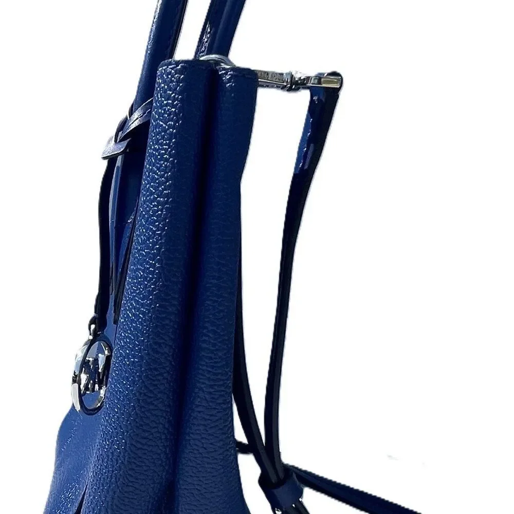 Michael Kors Leather Sapphire Small Mae Messenger Bag - Picture 5 of 12